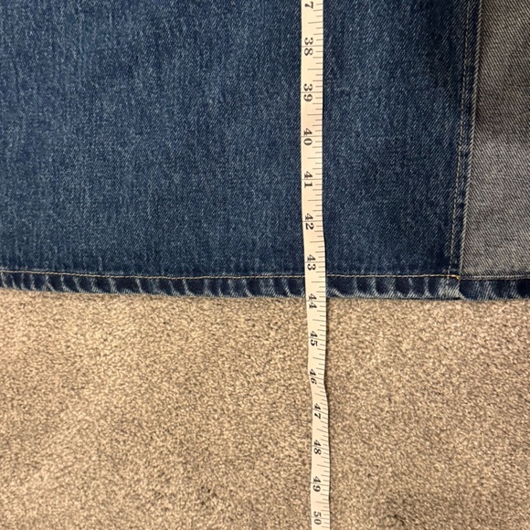 Meshki Ramsey Y2K Style Denim Maxi Skirt With Split Dark Blue size XXL NWT - Picture 4 of 8